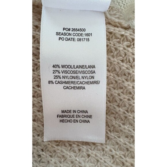 Splendid Short Sleeve Boxy Sweater Wool Blend Lightweight Beige Ivory Women's Sm - Picture 7 of 12